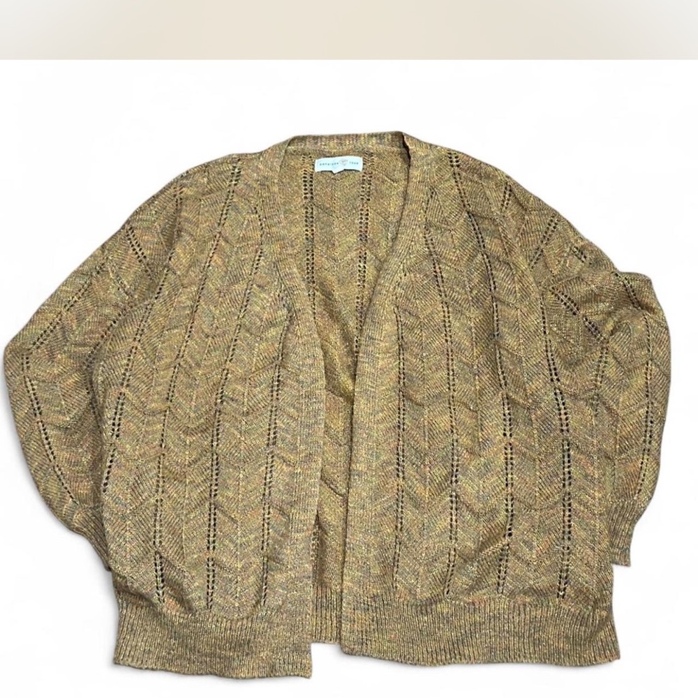 Elegant Open-Front Cardigan in Tan